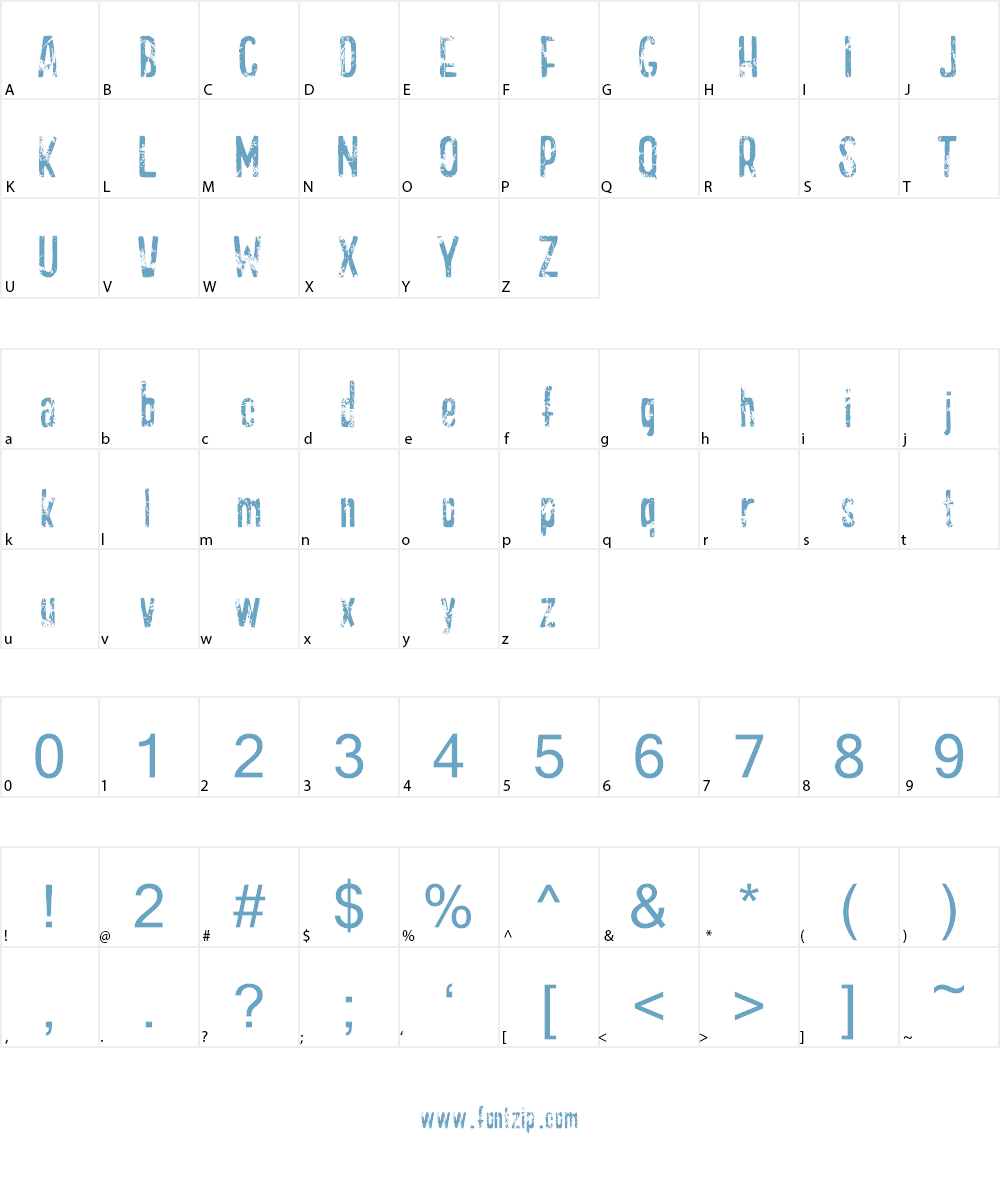 GASOLINE scratchy Font Character